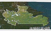 Satellite 3D Map of Division No. 10, darken