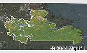 Satellite 3D Map of Division No. 10, darken, semi-desaturated