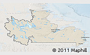 Shaded Relief 3D Map of Division No. 10, lighten