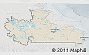 Shaded Relief 3D Map of Division No. 10, lighten, semi-desaturated