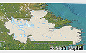 Shaded Relief 3D Map of Division No. 10, satellite outside