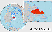 Gray Location Map of Division No. 10