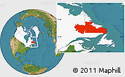 Satellite Location Map of Division No. 10, highlighted country