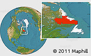 Satellite Location Map of Division No. 10, highlighted parent region