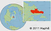 Savanna Style Location Map of Division No. 10