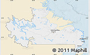 Classic Style Map of Division No. 10, single color outside
