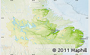 Physical Map of Division No. 10, lighten