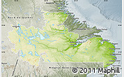 Physical Map of Division No. 10, semi-desaturated