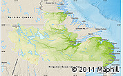 Physical Map of Division No. 10, shaded relief outside