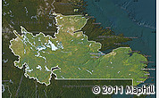 Satellite Map of Division No. 10, darken
