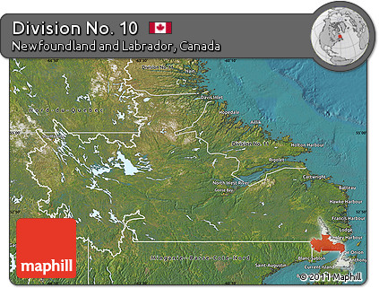 Satellite Map of Division No. 10