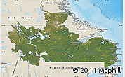 Satellite Map of Division No. 10, shaded relief outside