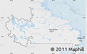 Silver Style Map of Division No. 10, single color outside