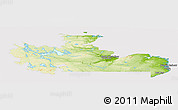 Physical Panoramic Map of Division No. 10, cropped outside