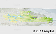Physical Panoramic Map of Division No. 10, lighten, semi-desaturated