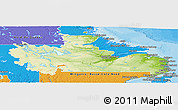 Physical Panoramic Map of Division No. 10, political outside