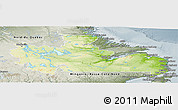 Physical Panoramic Map of Division No. 10, semi-desaturated