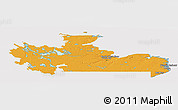 Political Panoramic Map of Division No. 10, cropped outside