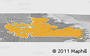 Political Panoramic Map of Division No. 10, desaturated