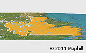Political Panoramic Map of Division No. 10, satellite outside