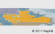 Political Panoramic Map of Division No. 10, semi-desaturated