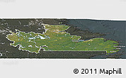 Satellite Panoramic Map of Division No. 10, darken, semi-desaturated