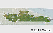 Satellite Panoramic Map of Division No. 10, lighten