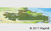 Satellite Panoramic Map of Division No. 10, physical outside