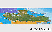 Satellite Panoramic Map of Division No. 10, political outside
