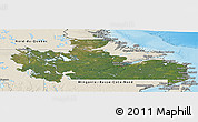 Satellite Panoramic Map of Division No. 10, shaded relief outside