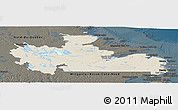 Shaded Relief Panoramic Map of Division No. 10, darken