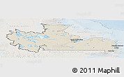 Shaded Relief Panoramic Map of Division No. 10, lighten