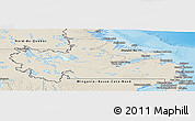 Shaded Relief Panoramic Map of Division No. 10