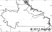 Blank Simple Map of Division No. 10, no labels