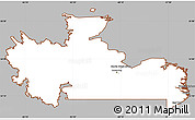 Gray Simple Map of Division No. 10, cropped outside