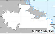 Gray Simple Map of Division No. 10, single color outside