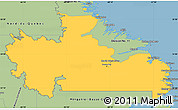 Savanna Style Simple Map of Division No. 10