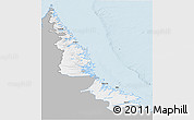 Gray 3D Map of Division No. 11, single color outside
