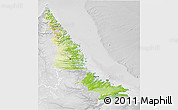 Physical 3D Map of Division No. 11, lighten, desaturated