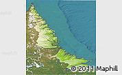 Physical 3D Map of Division No. 11, satellite outside