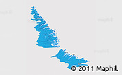 Political 3D Map of Division No. 11, cropped outside