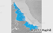 Political 3D Map of Division No. 11, desaturated