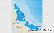 Political 3D Map of Division No. 11, shaded relief outside