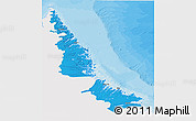 Political 3D Map of Division No. 11, single color outside