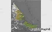 Satellite 3D Map of Division No. 11, desaturated
