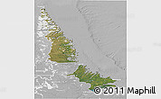 Satellite 3D Map of Division No. 11, lighten, desaturated