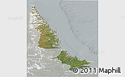 Satellite 3D Map of Division No. 11, lighten, semi-desaturated