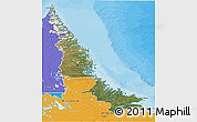 Satellite 3D Map of Division No. 11, political outside