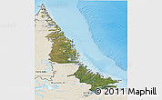 Satellite 3D Map of Division No. 11, shaded relief outside
