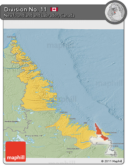 Savanna Style 3D Map of Division No. 11